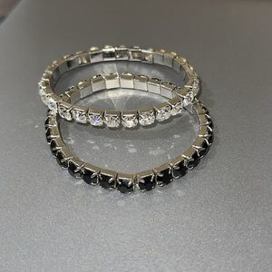 Set of jeweled tennis bracelets